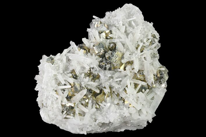 Quartz and Pyrite Crystal Association - Peru #141818
